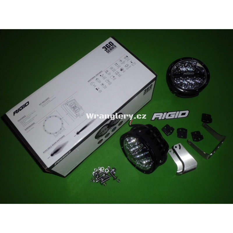 Přídavné kulaté LED lampy Rigid 360 Jeep Wrangler , 6 palců Přídavné kulaté LED lampy Rigid 360 Jeep Wrangler , 6 palců
