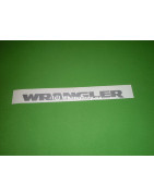 Nápis WRANGLER na blatník  Jeep Wrangler JK šedý