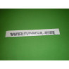 Nápis WRANGLER na blatník  Jeep Wrangler JK šedý