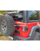 Výztuha dveří kufru Jeep Wrangler JL s relokací rezervy