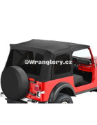 Kompletní plátěná střecha soft top Jeep Wrangler YJ, Bestop