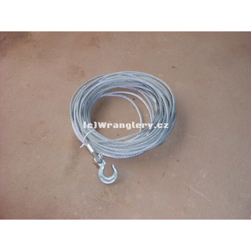 Ocelové lano Warn k navijáku Jeep Wrangler, 9mm x 29m