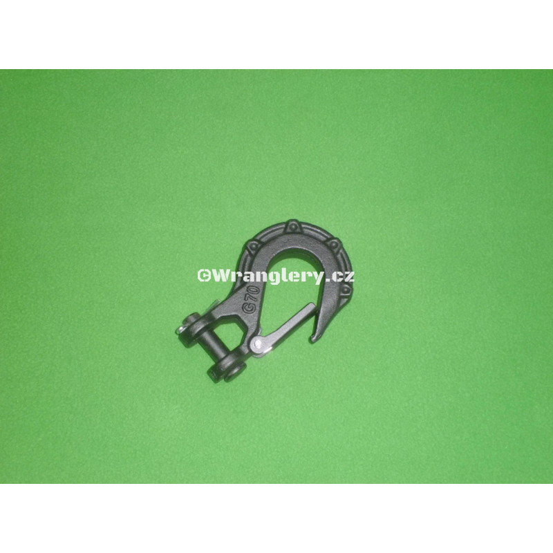 Černý hák lana k navijáku Jeep Wrangler