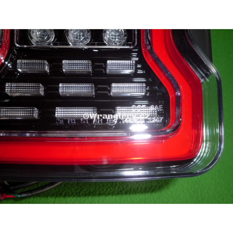 Zadní kouřové LED lampy Jeep Wrangler JK styl JL, E homologace