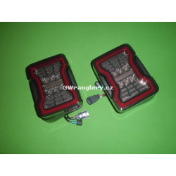 Zadní kouřové LED lampy Jeep Wrangler JK styl JL, E homologace