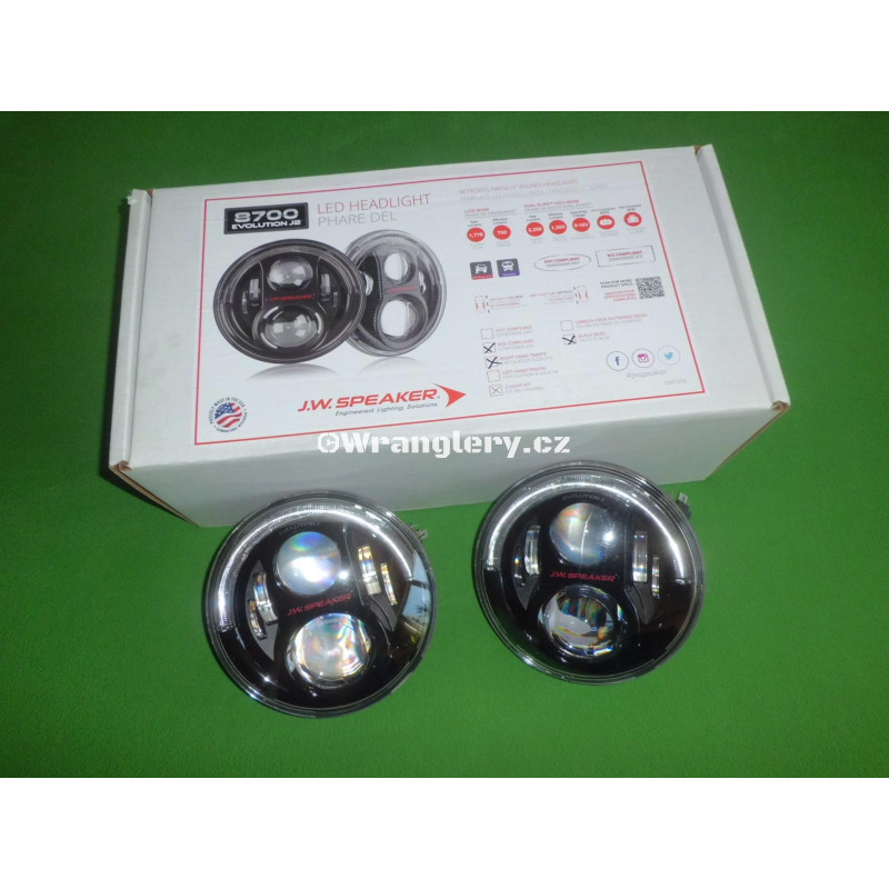přední LED lampy Jeep Wrangler JK JW Speaker E homologace