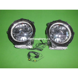 Přední LED lampy Jeep Wrangler JL, EU homologace