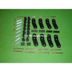 Sada 2 Heavy Duty závěsů  listových per Jeep Wrangler YJ + 2cm